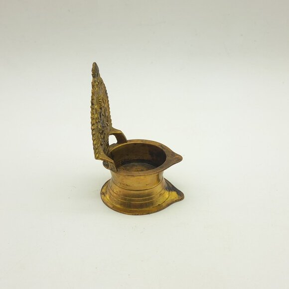 Vintage Brass Diya Lamp Kamakshi - Picture 5 of 11